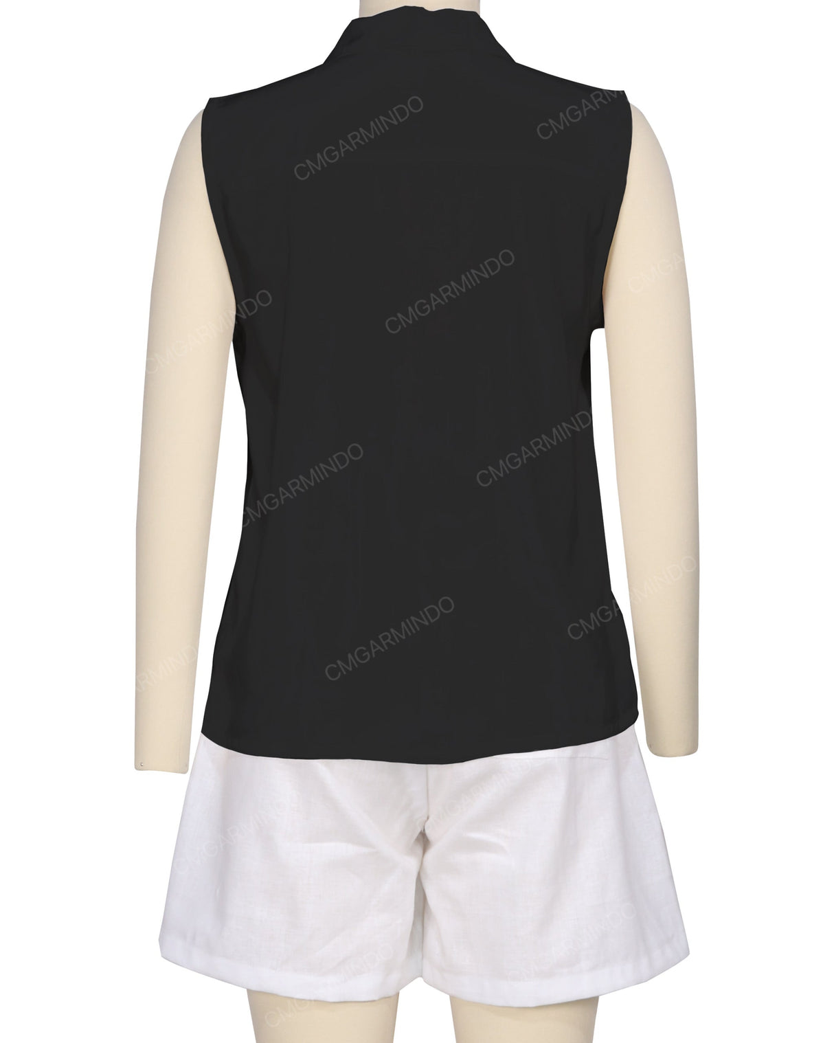 Sleeveless Button Up Shirt