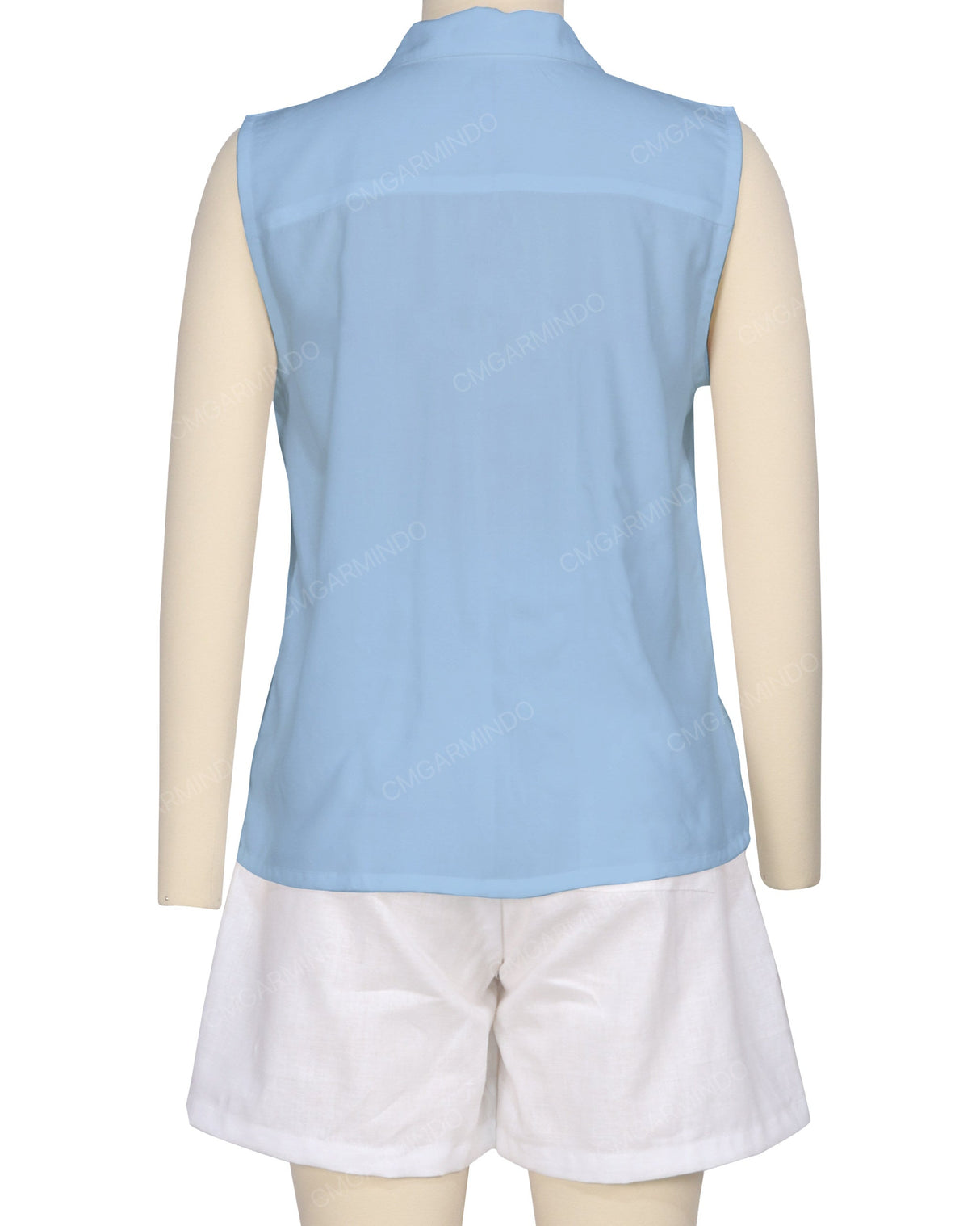Sleeveless Button Up Shirt