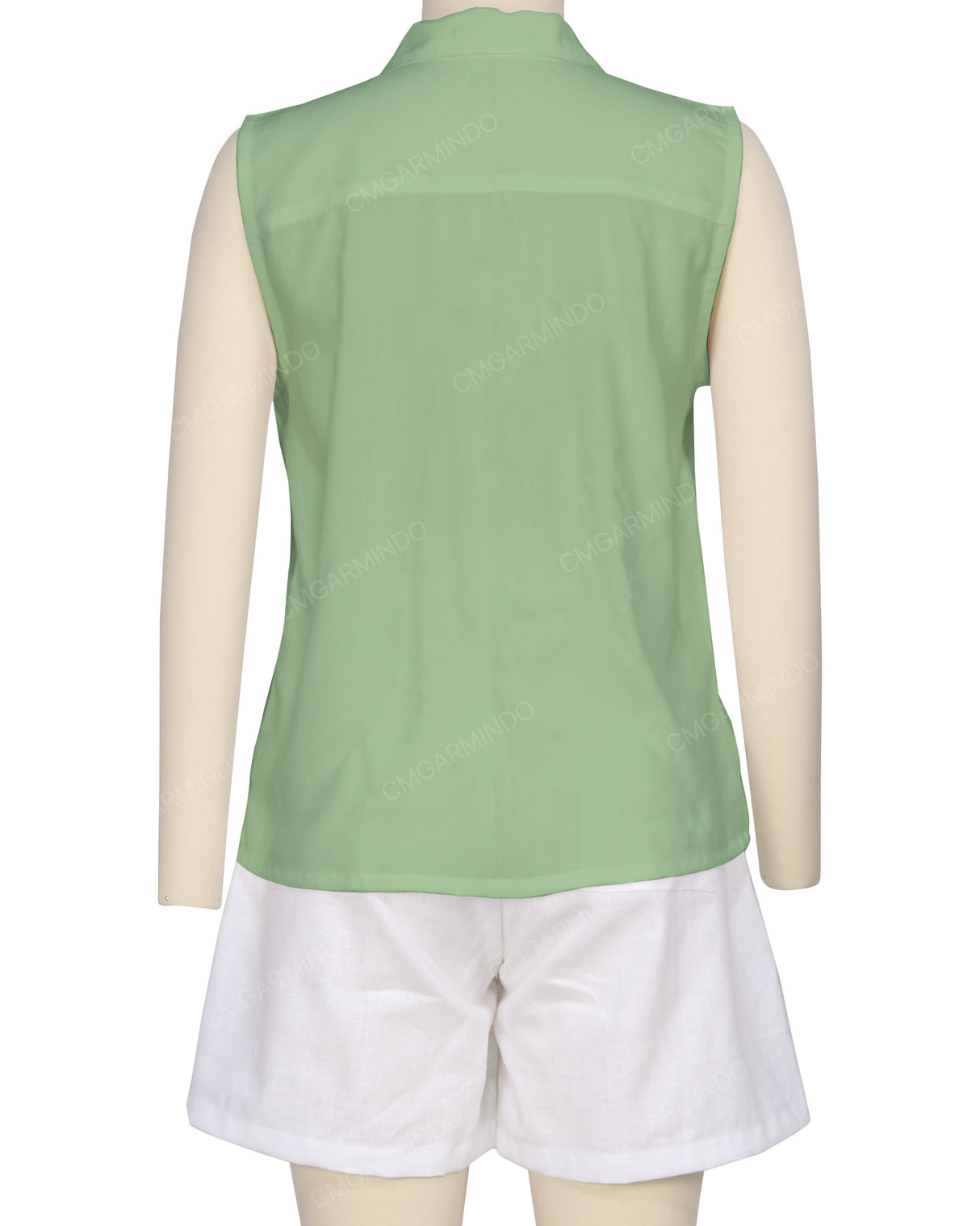 Sleeveless Button Up Shirt