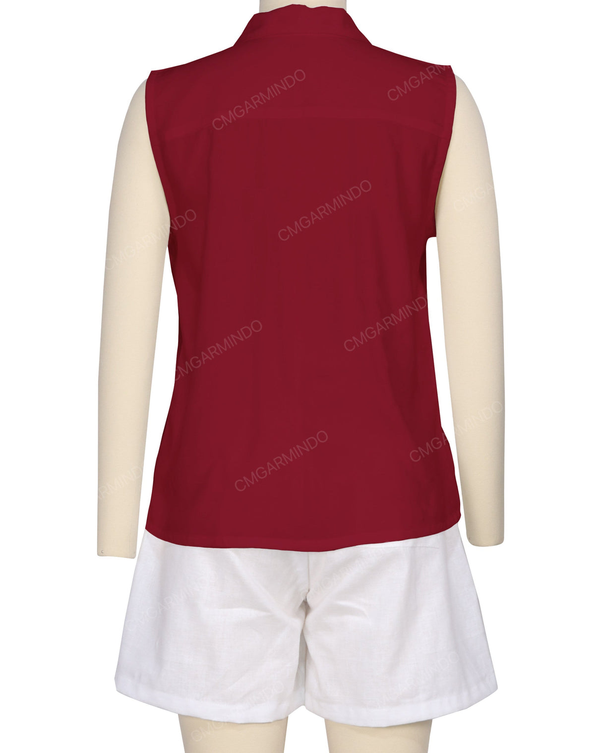 Sleeveless Button Up Shirt