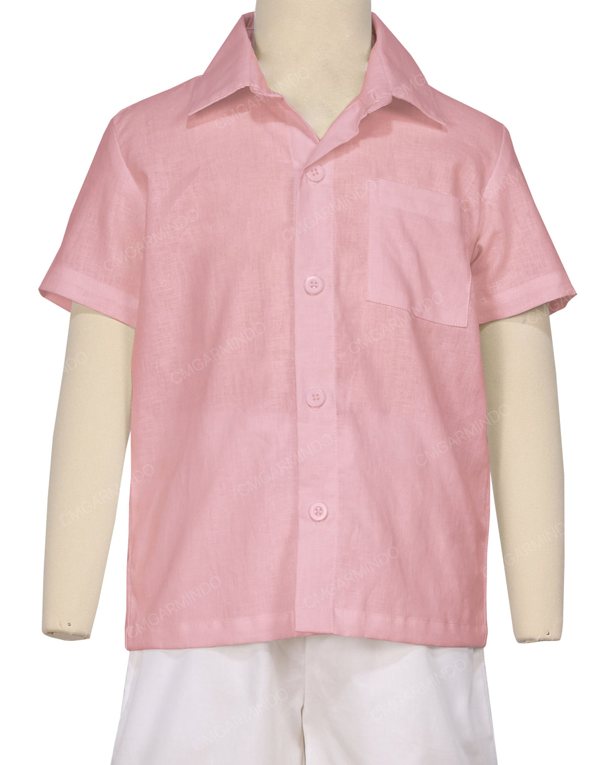 Regular Short Sleeve Button Up Shirt