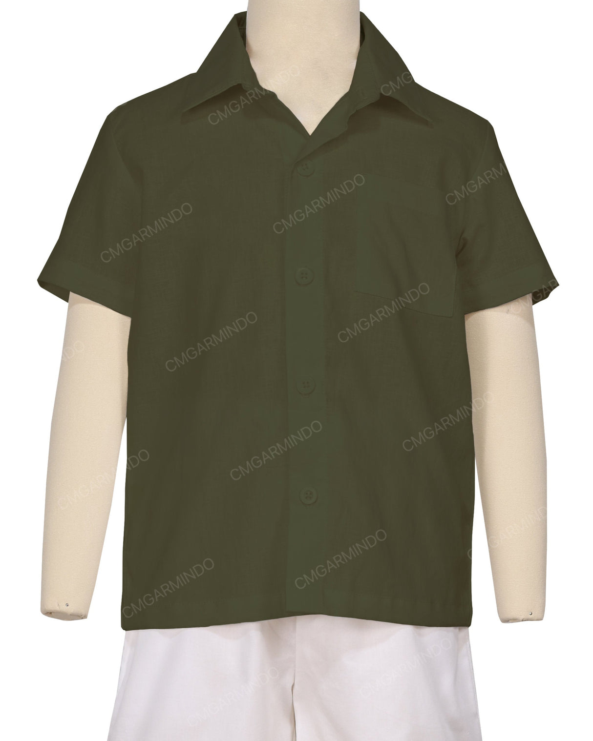 Regular Short Sleeve Button Up Shirt