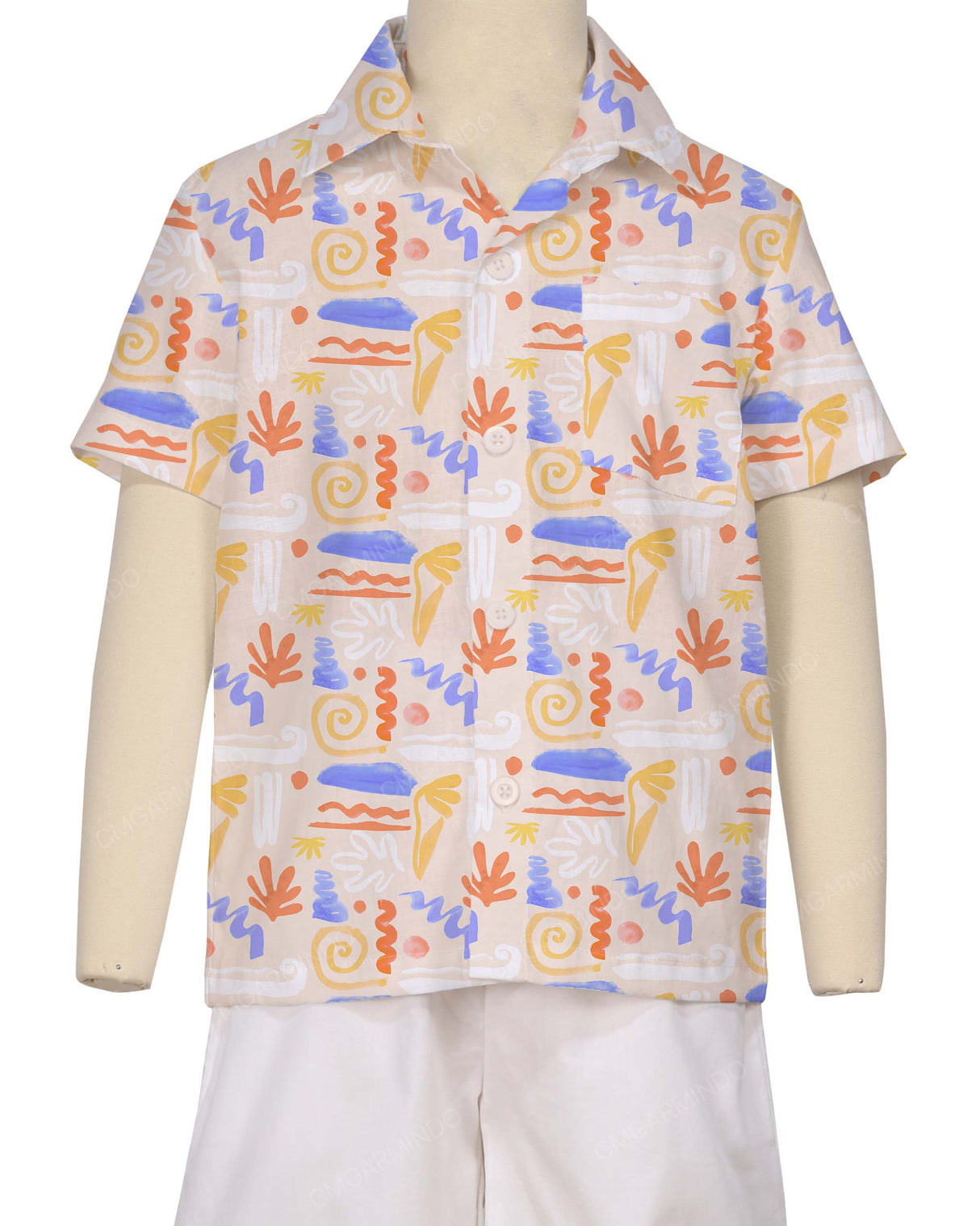 Regular Short Sleeve Button Up Shirt