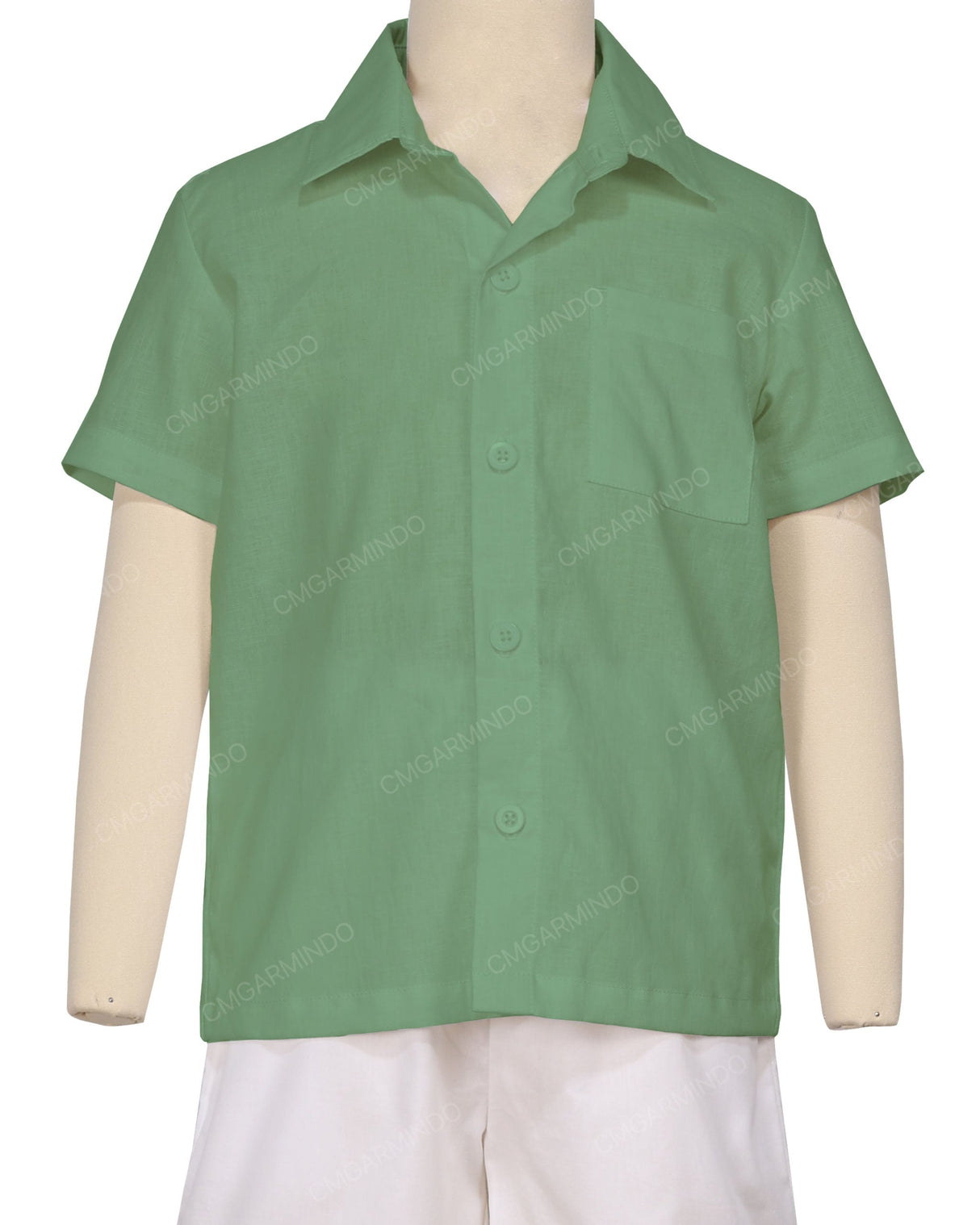 Regular Short Sleeve Button Up Shirt