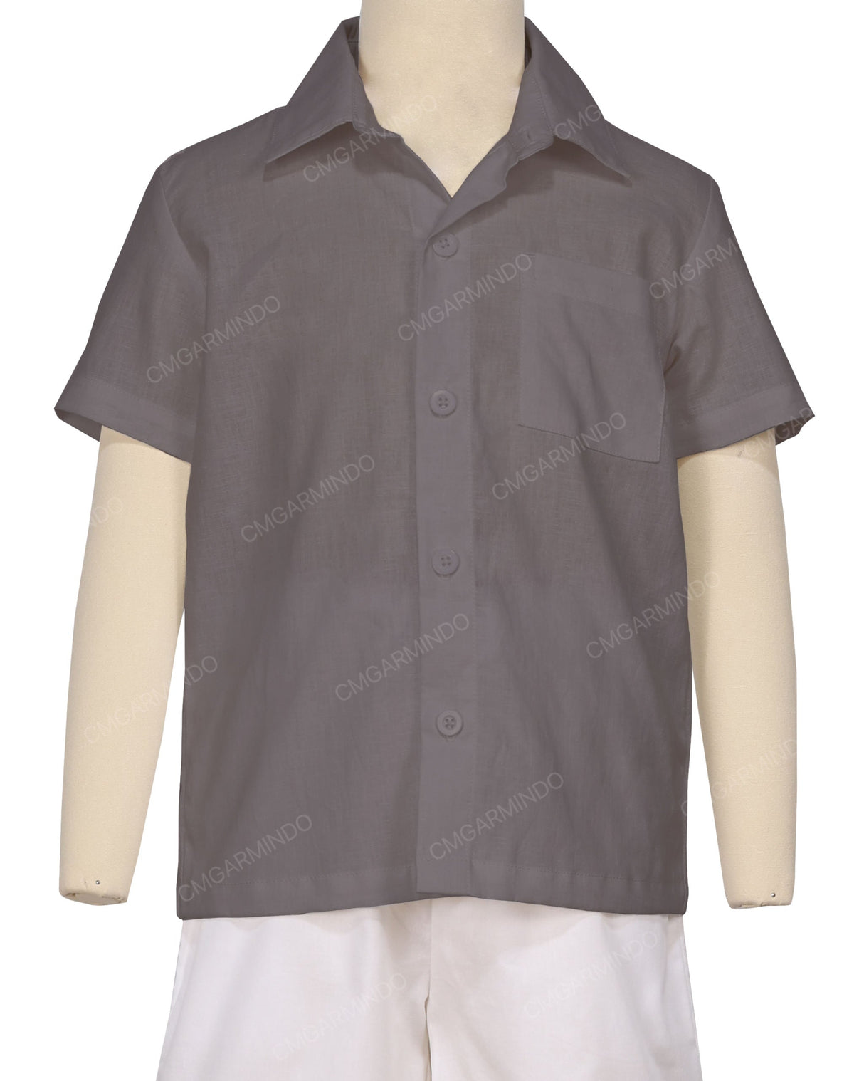 Regular Short Sleeve Button Up Shirt