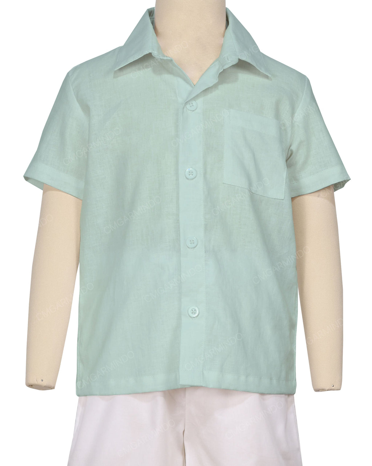 Regular Short Sleeve Button Up Shirt