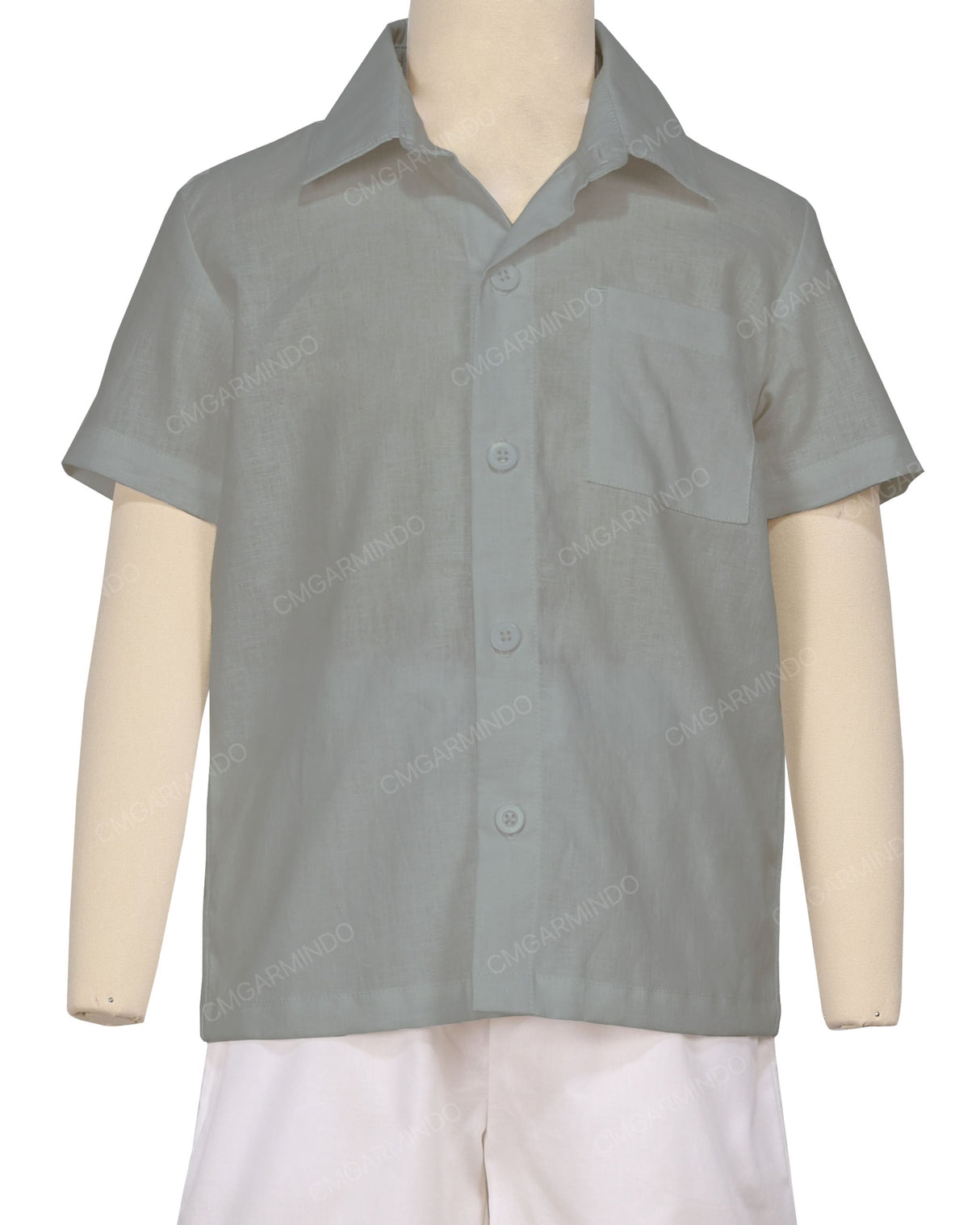 Regular Short Sleeve Button Up Shirt