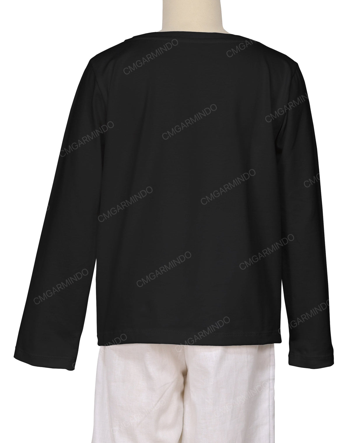 Relaxed Long Sleeve Boat Neck T-shirt