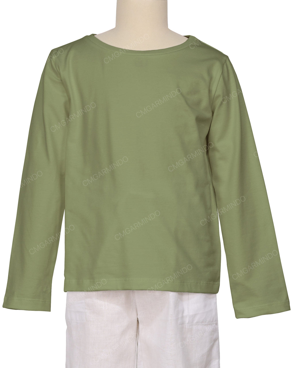 Relaxed Long Sleeve Boat Neck T-shirt