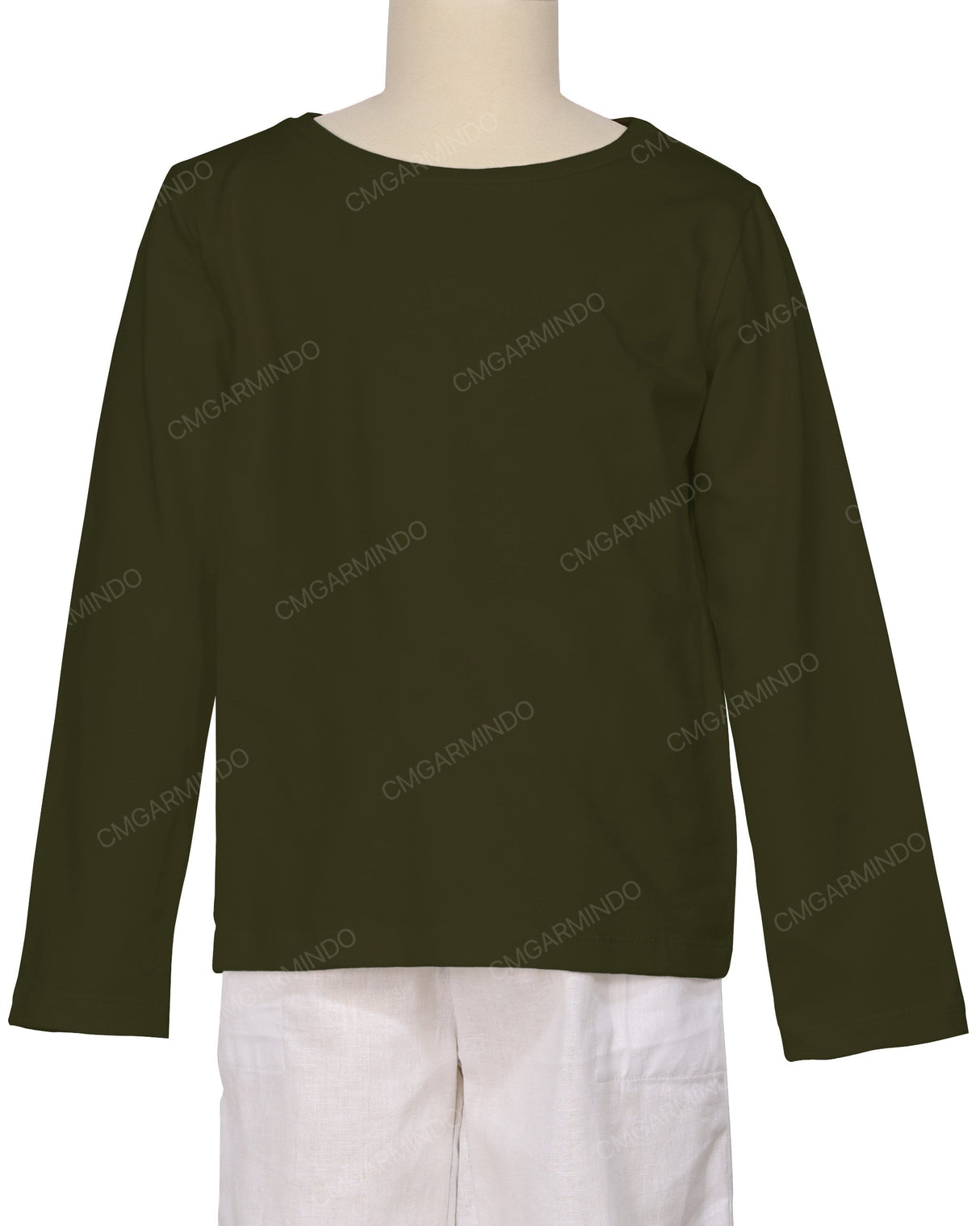 Relaxed Long Sleeve Boat Neck T-shirt