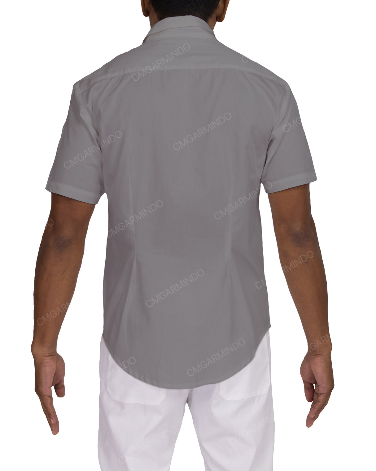Fitted Short Sleeve Button Up Shirt