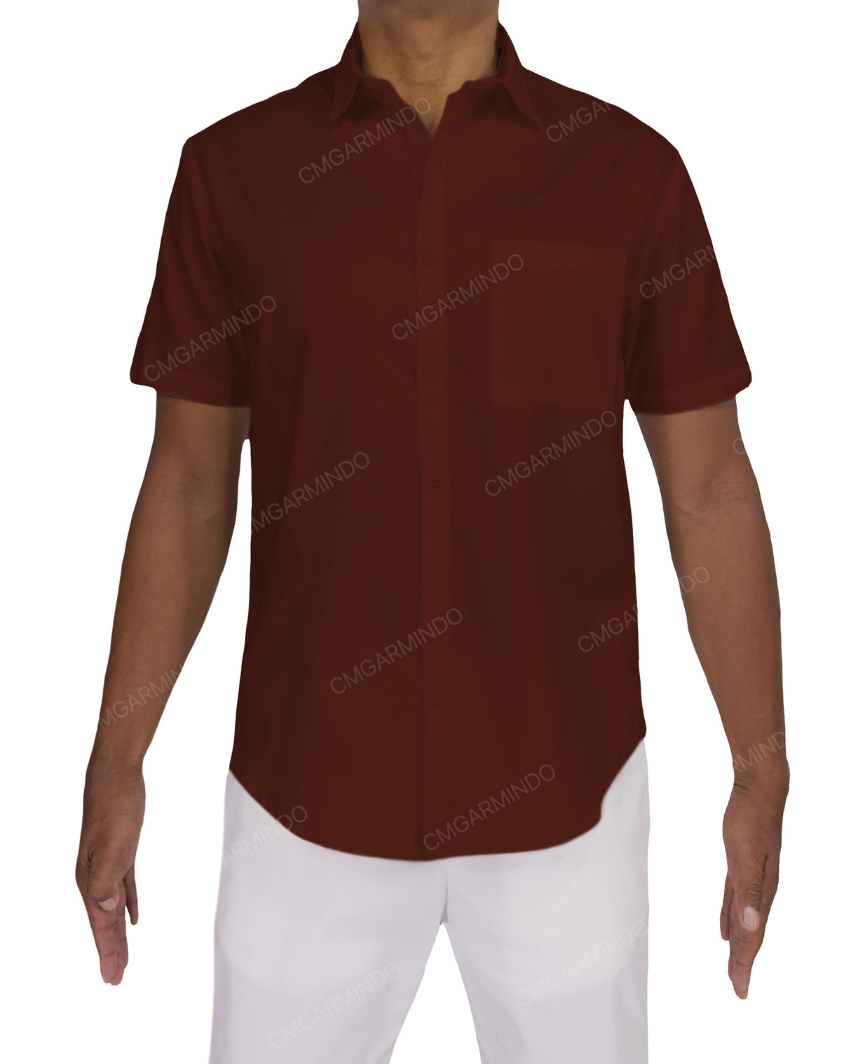 Fitted Short Sleeve Button Up Shirt