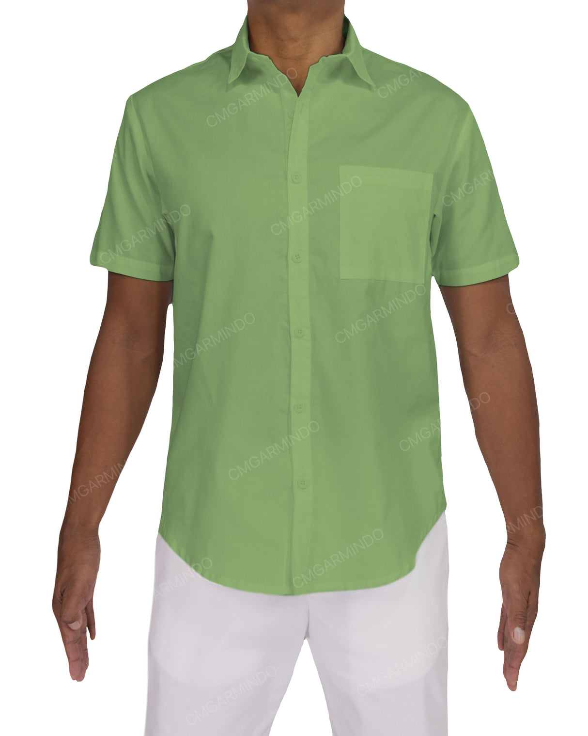 Fitted Short Sleeve Button Up Shirt