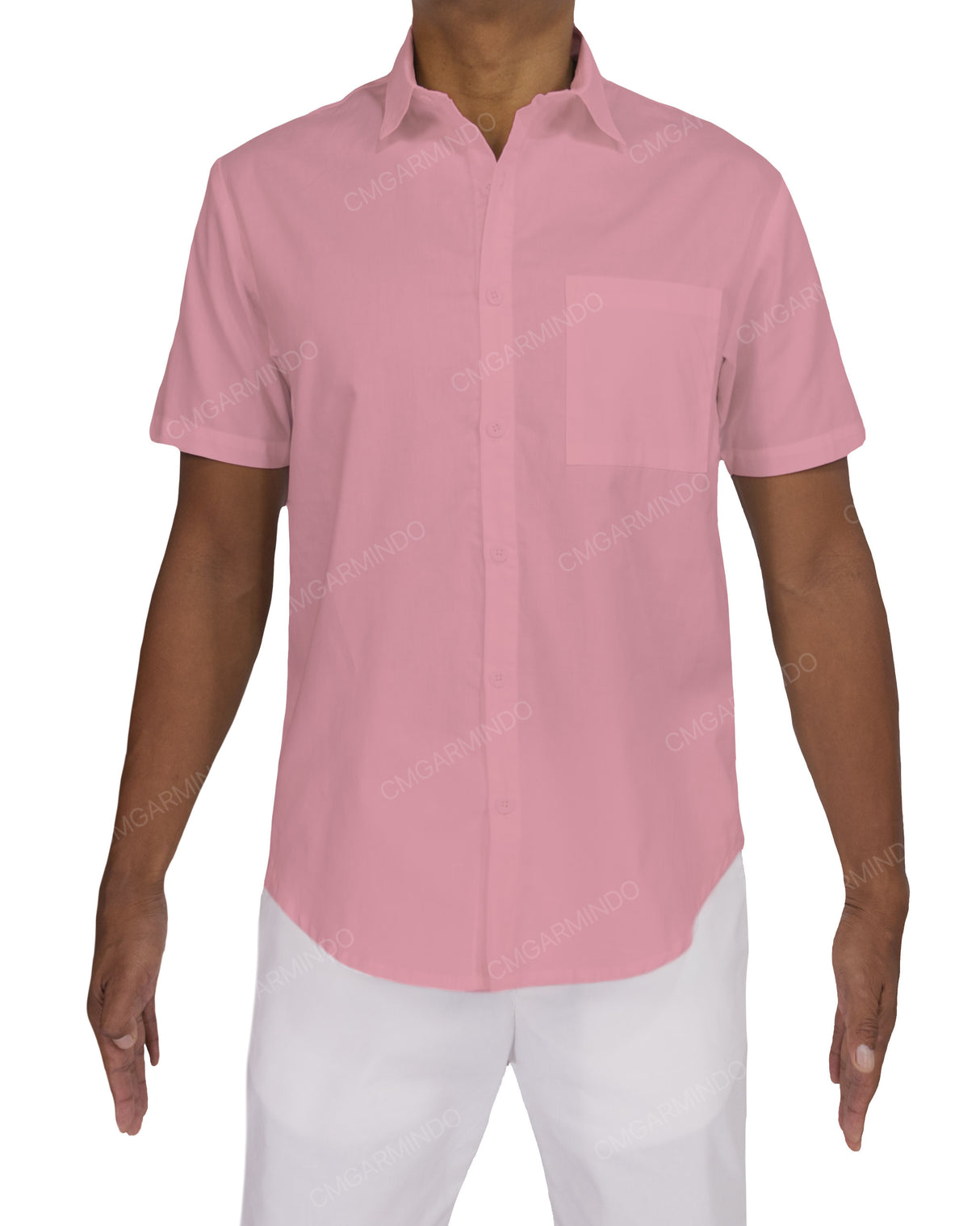 Fitted Short Sleeve Button Up Shirt