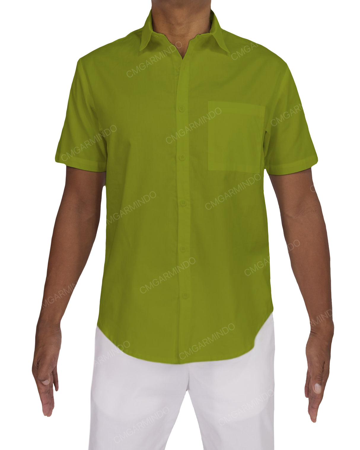 Fitted Short Sleeve Button Up Shirt