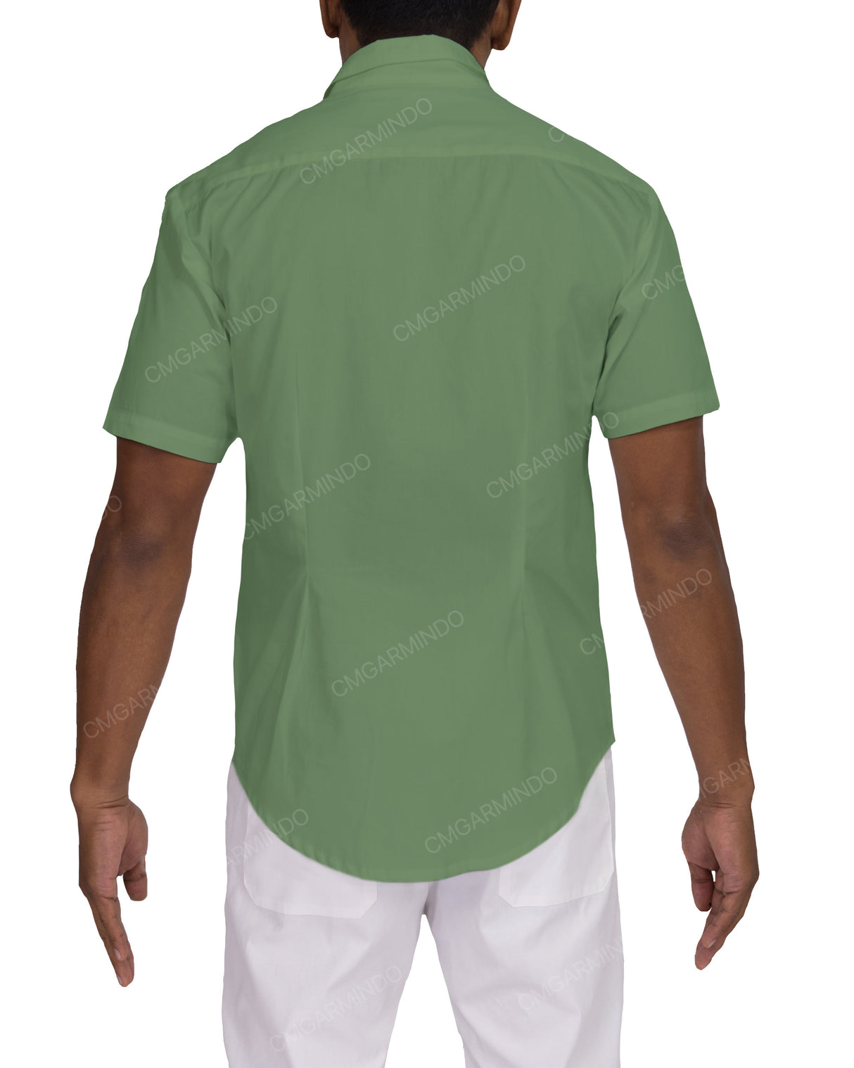 Fitted Short Sleeve Button Up Shirt