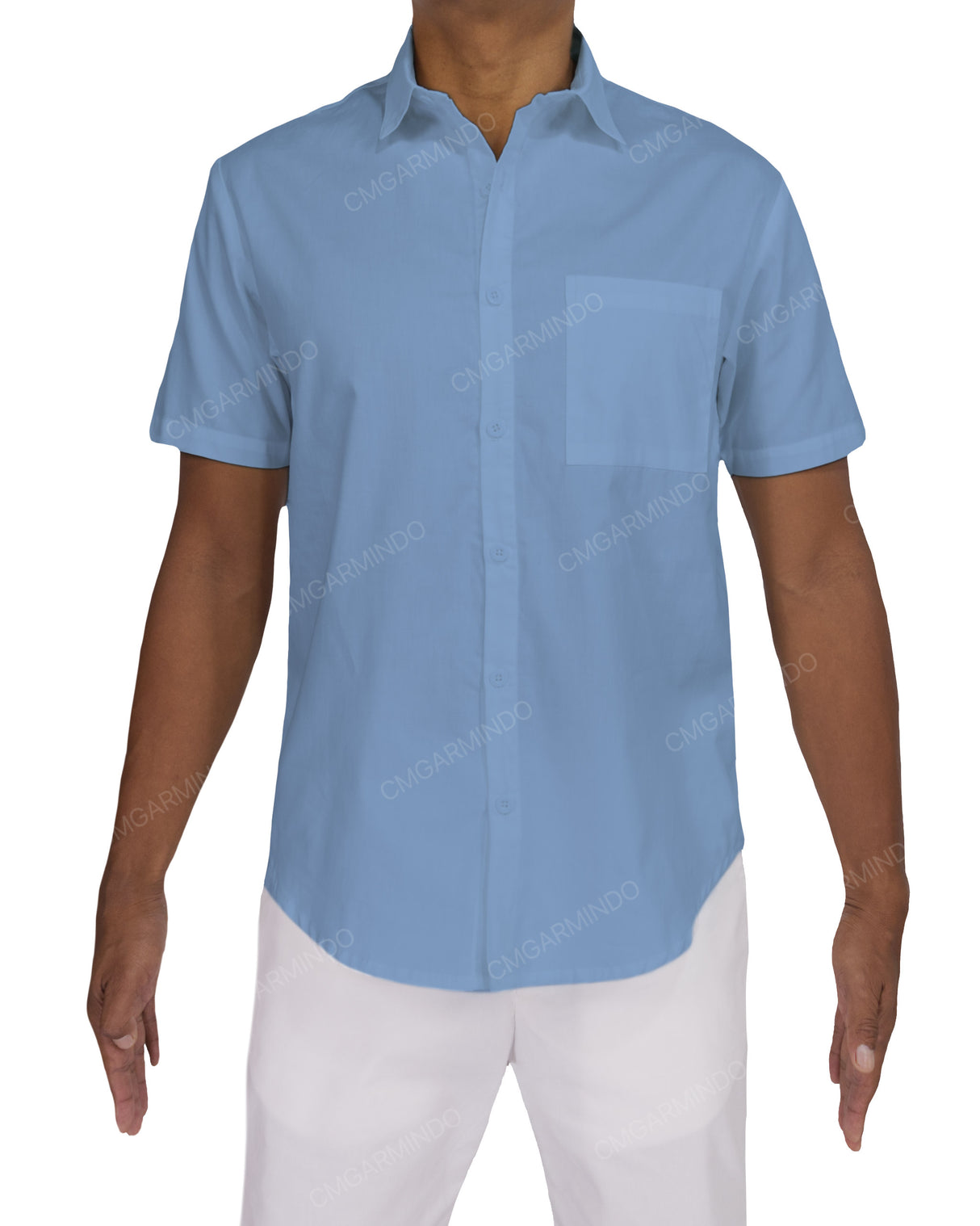 Fitted Short Sleeve Button Up Shirt