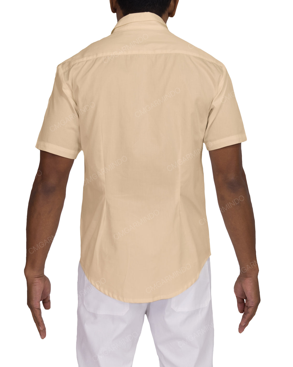 Fitted Short Sleeve Button Up Shirt