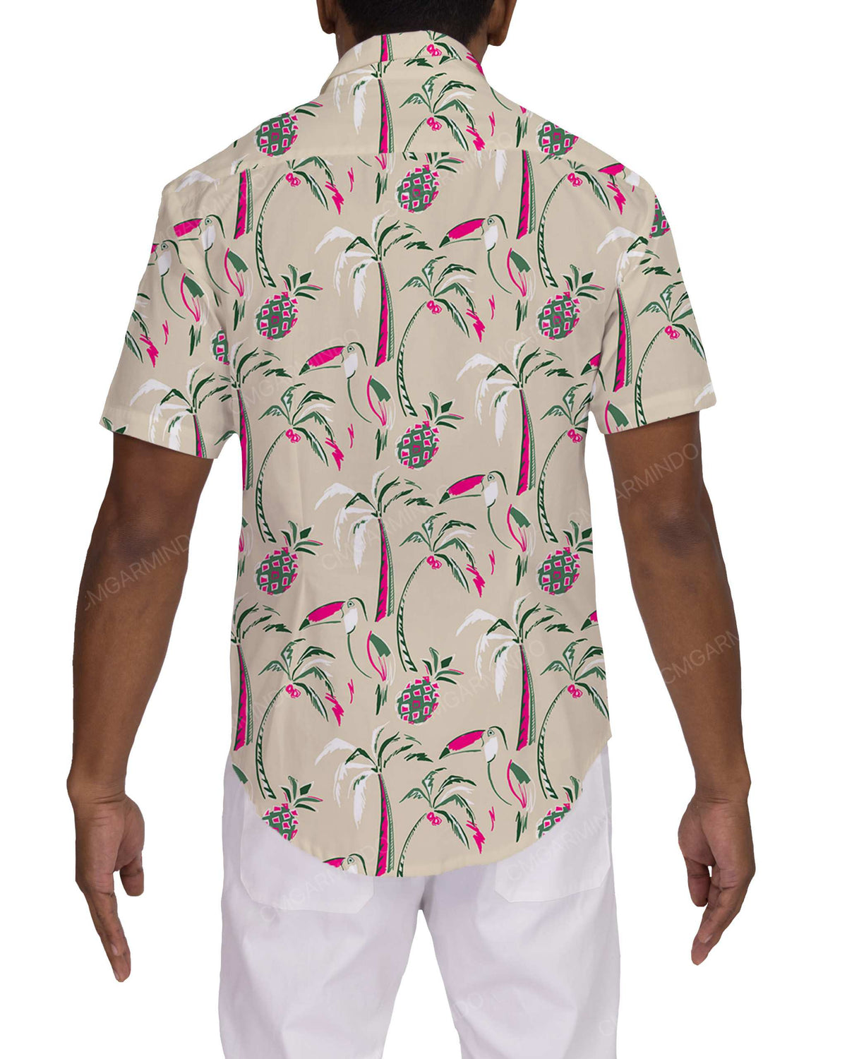 Fitted Short Sleeve Button Up Shirt