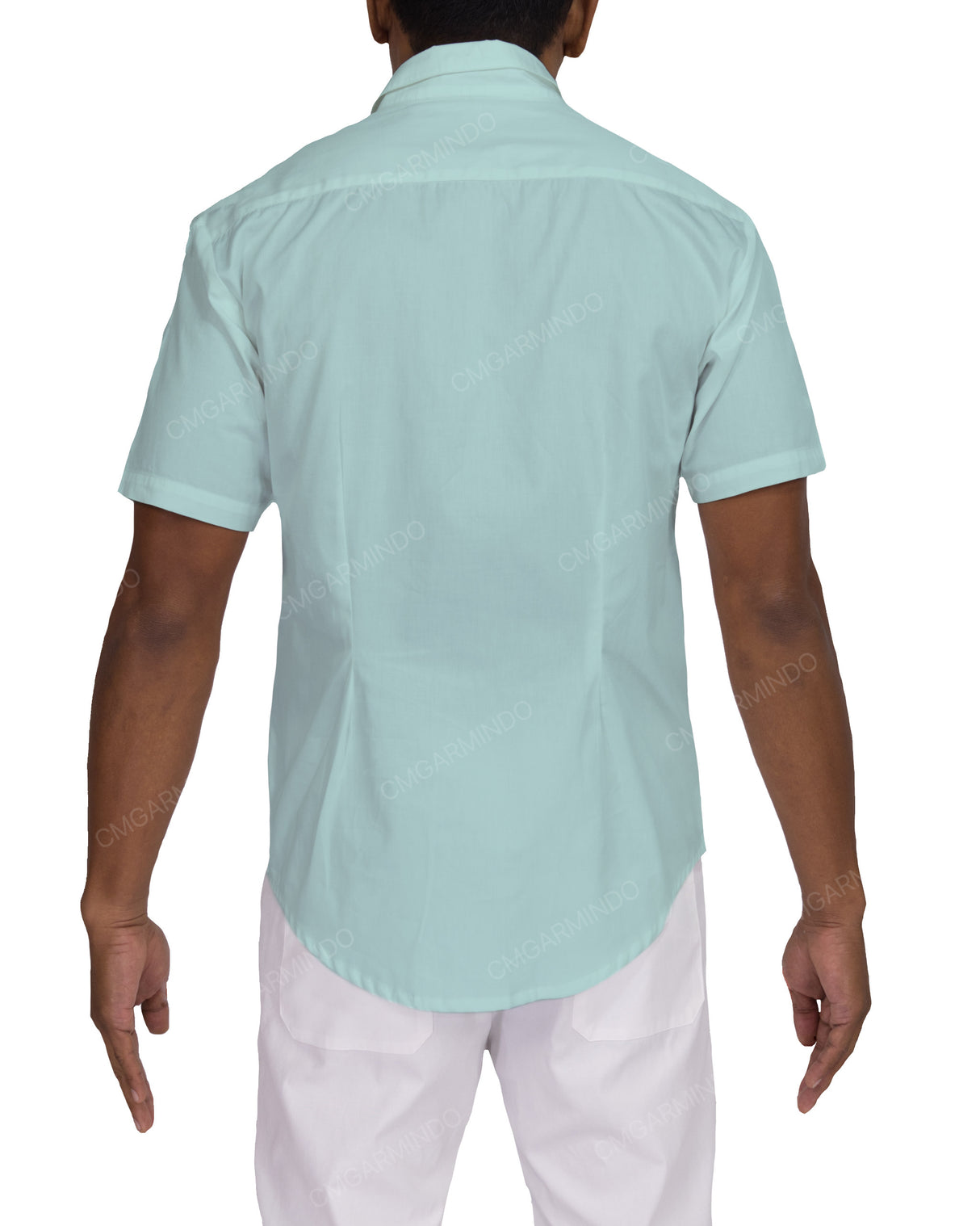Fitted Short Sleeve Button Up Shirt