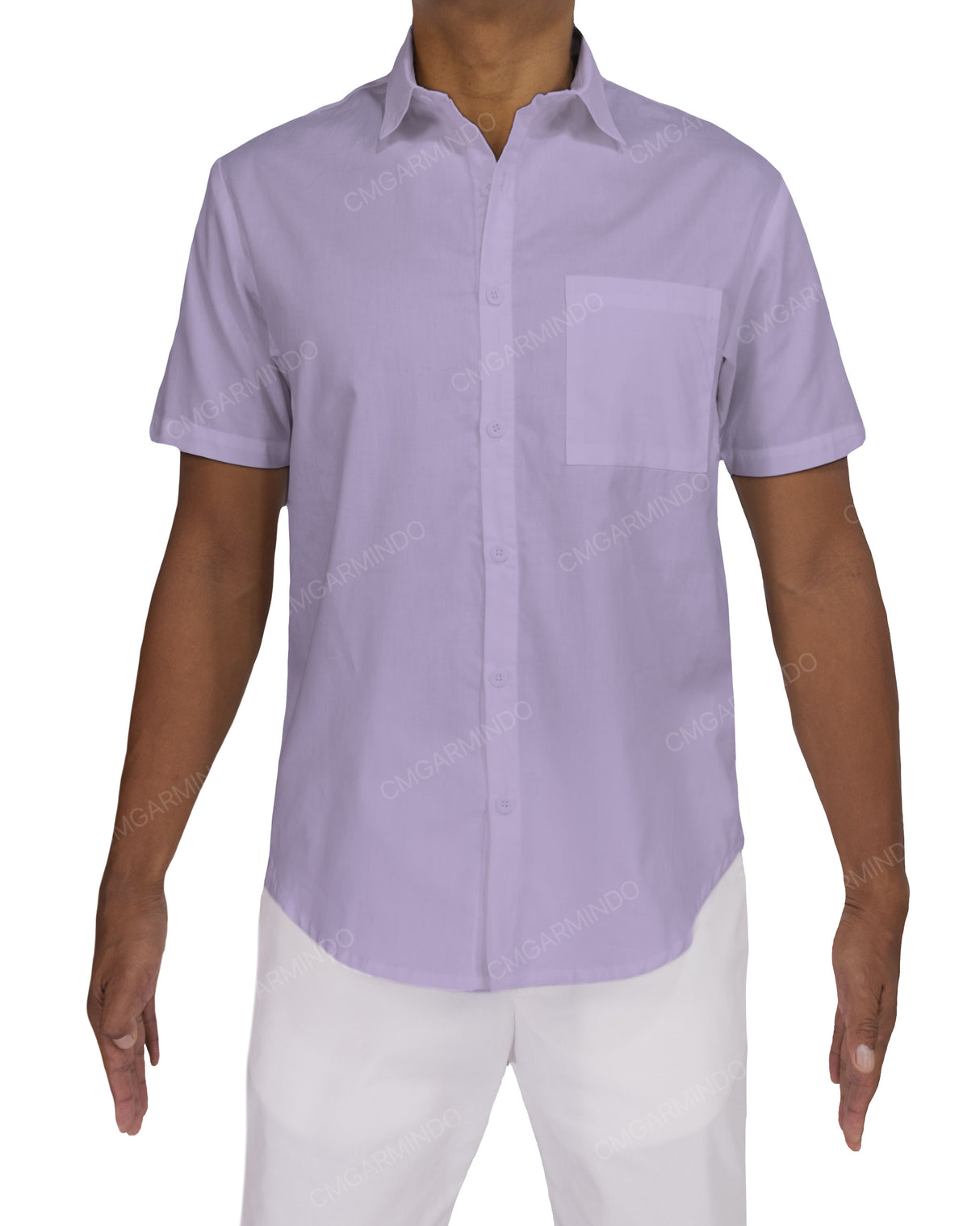 Fitted Short Sleeve Button Up Shirt