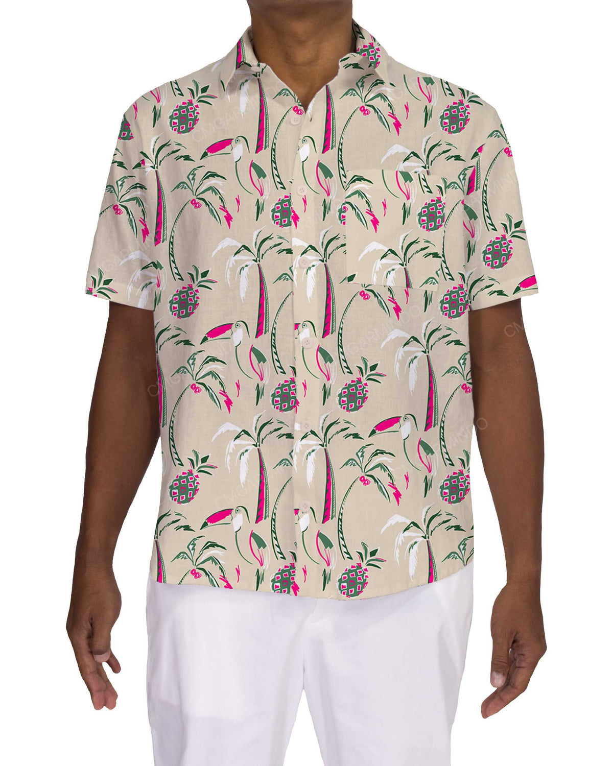 Relaxed Short Sleeve Button Up Shirt