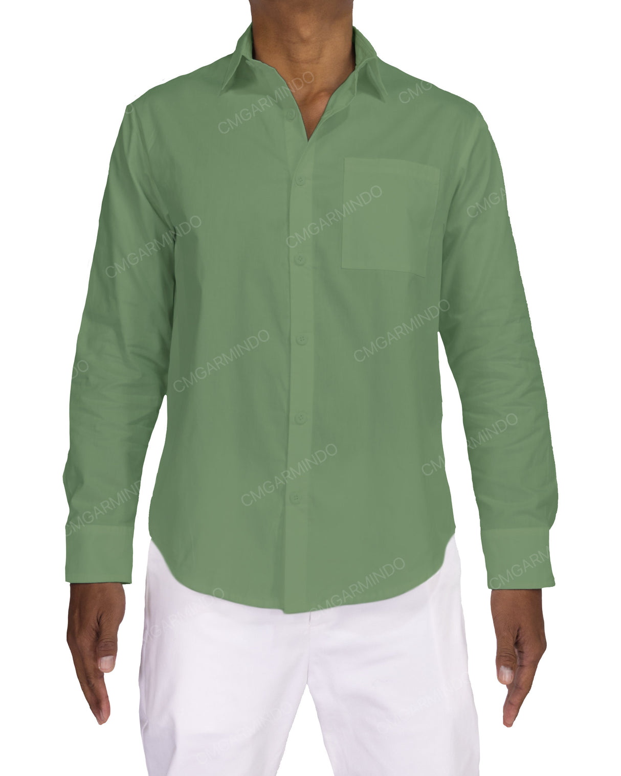 Fitted Long Sleeve Button Up Shirt