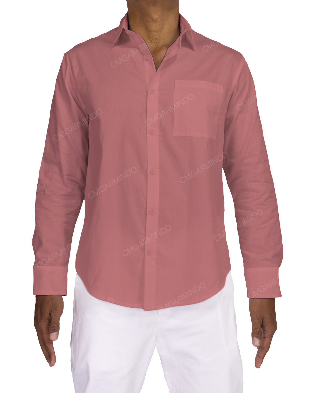 Fitted Long Sleeve Button Up Shirt