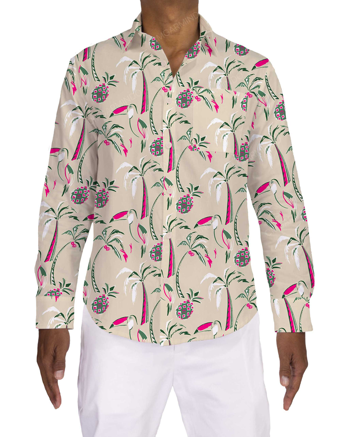 Fitted Long Sleeve Button Up Shirt