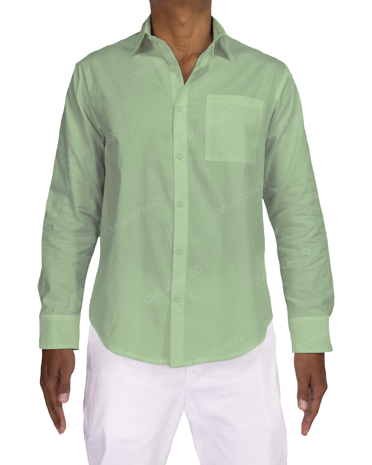 Fitted Long Sleeve Button Up Shirt