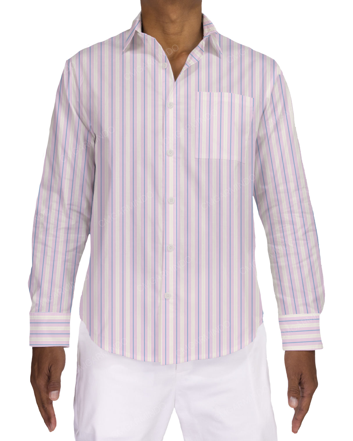 Fitted Long Sleeve Button Up Shirt