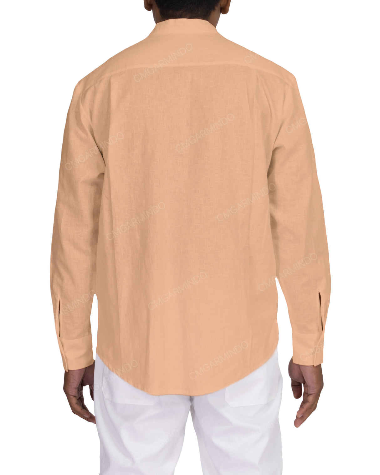 Long Sleeve Mandarin Collar Shirt