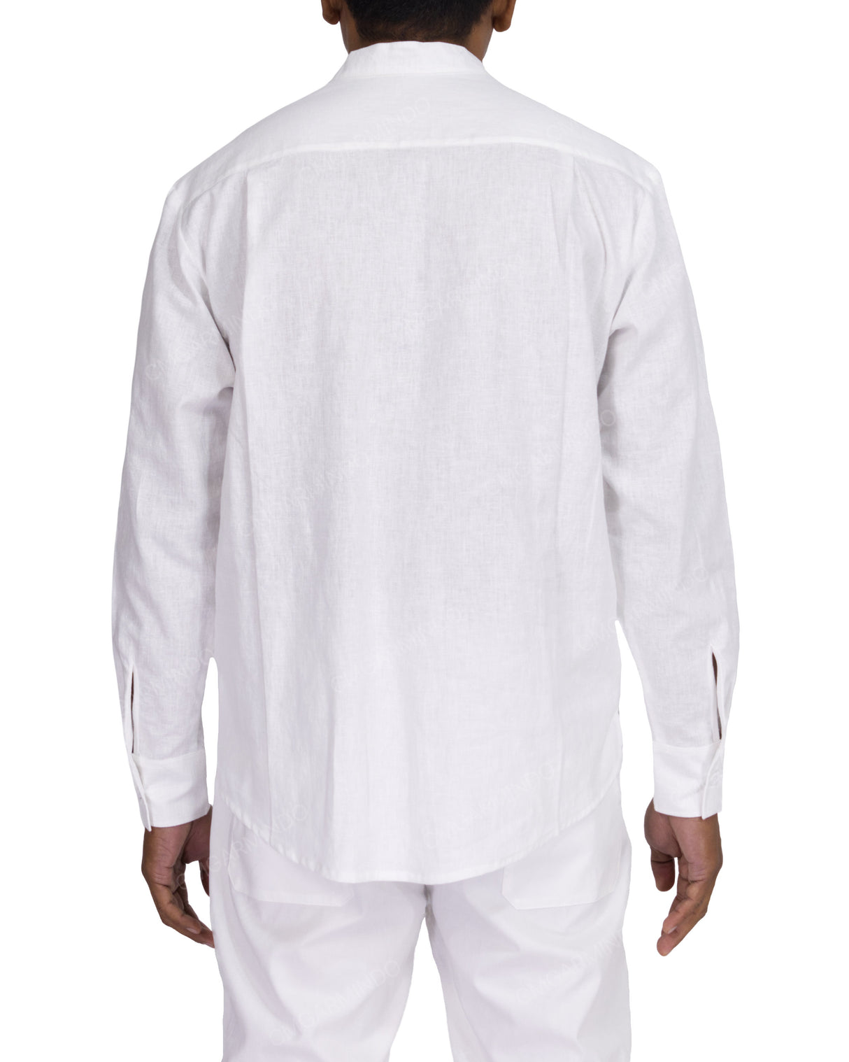 Long Sleeve Mandarin Collar Shirt
