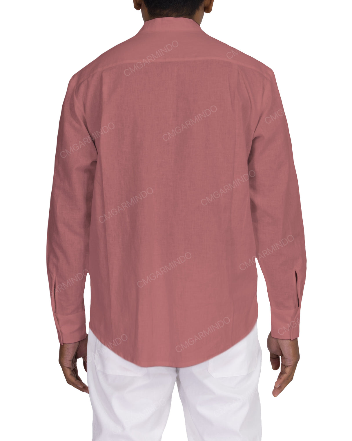 Long Sleeve Mandarin Collar Shirt