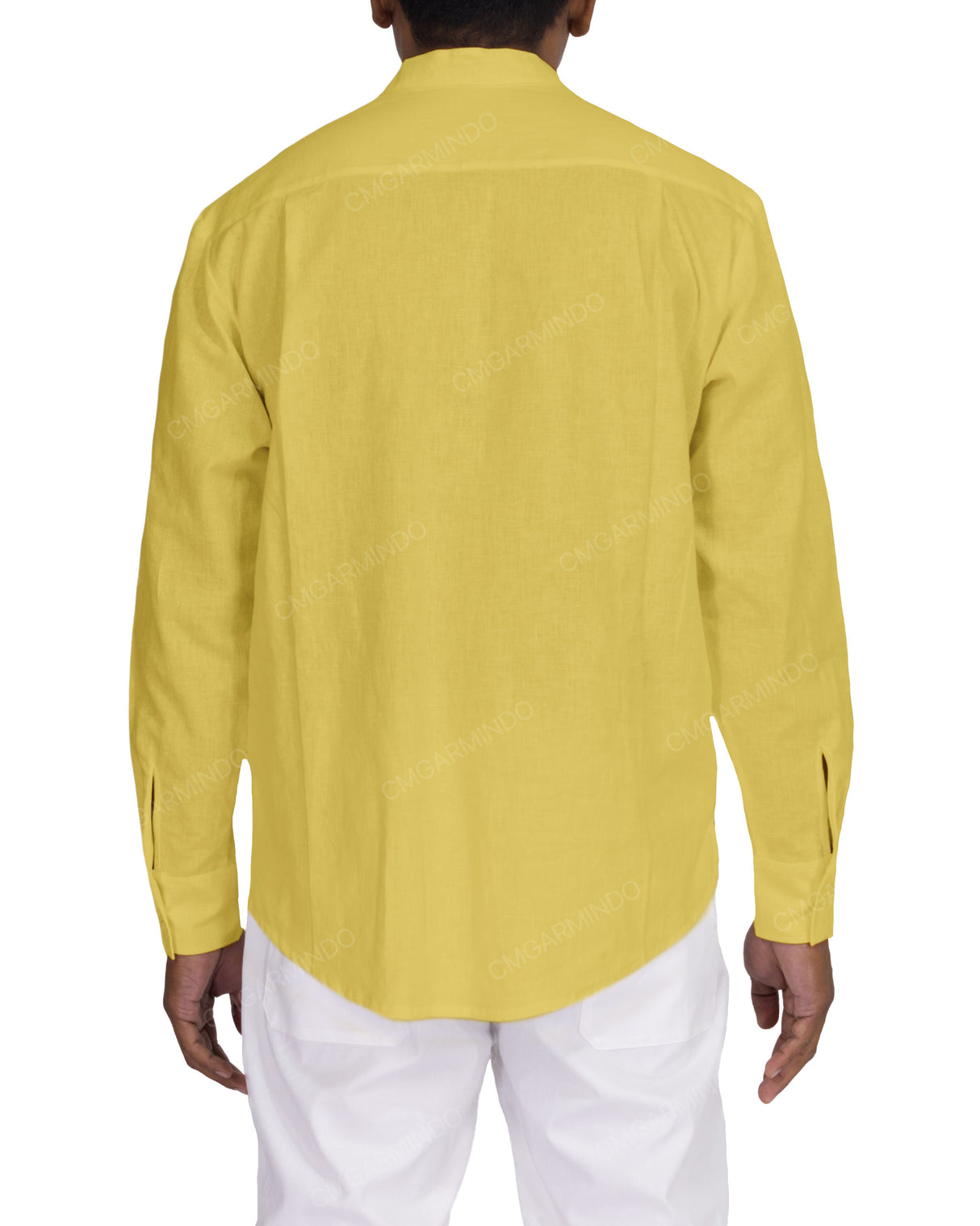 Long Sleeve Mandarin Collar Shirt