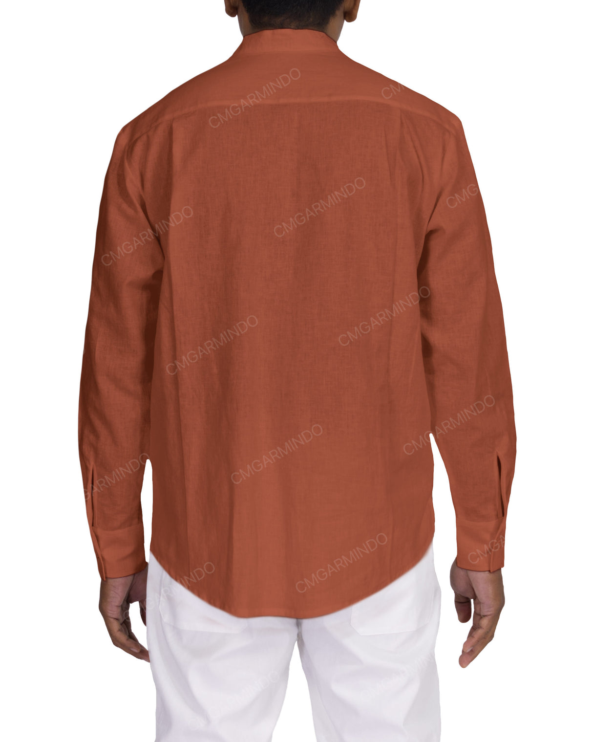 Long Sleeve Mandarin Collar Shirt