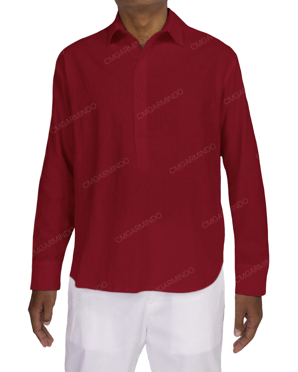 Half Placket Long Sleeve Shirt
