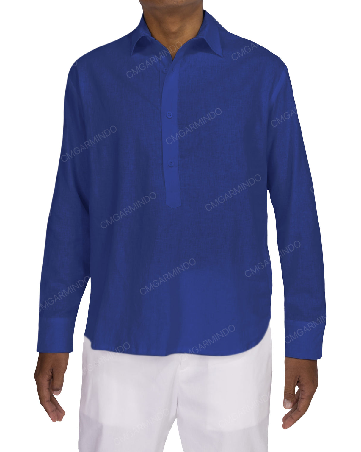 Half Placket Long Sleeve Shirt