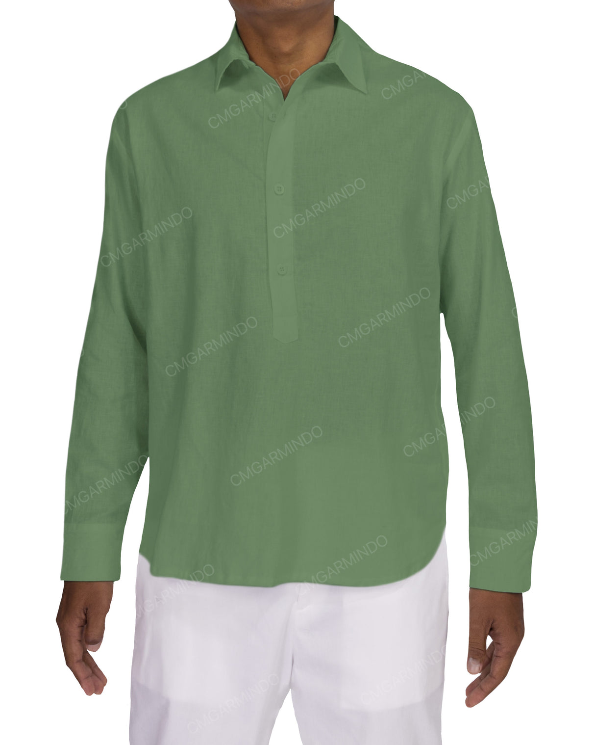 Half Placket Long Sleeve Shirt
