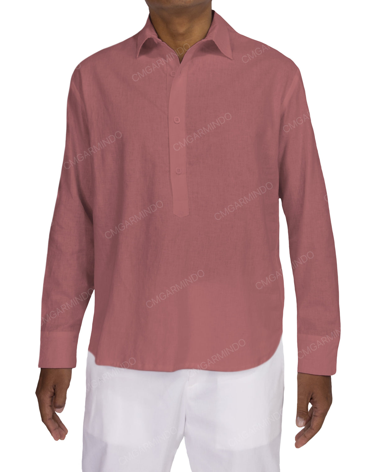 Half Placket Long Sleeve Shirt