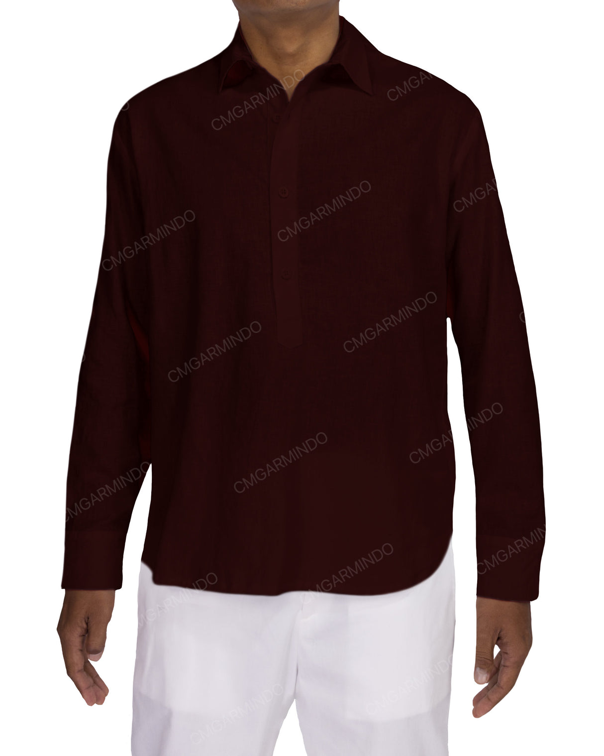 Half Placket Long Sleeve Shirt