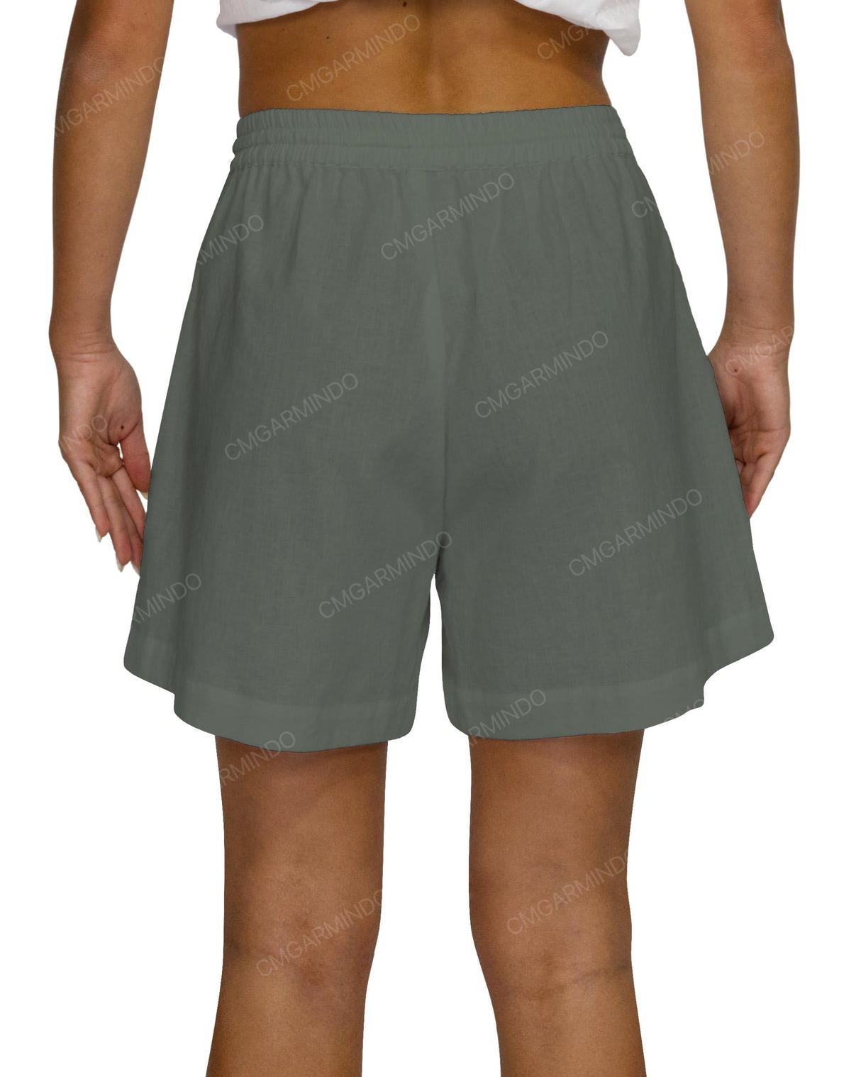 Regular Elastic Waist Shorts