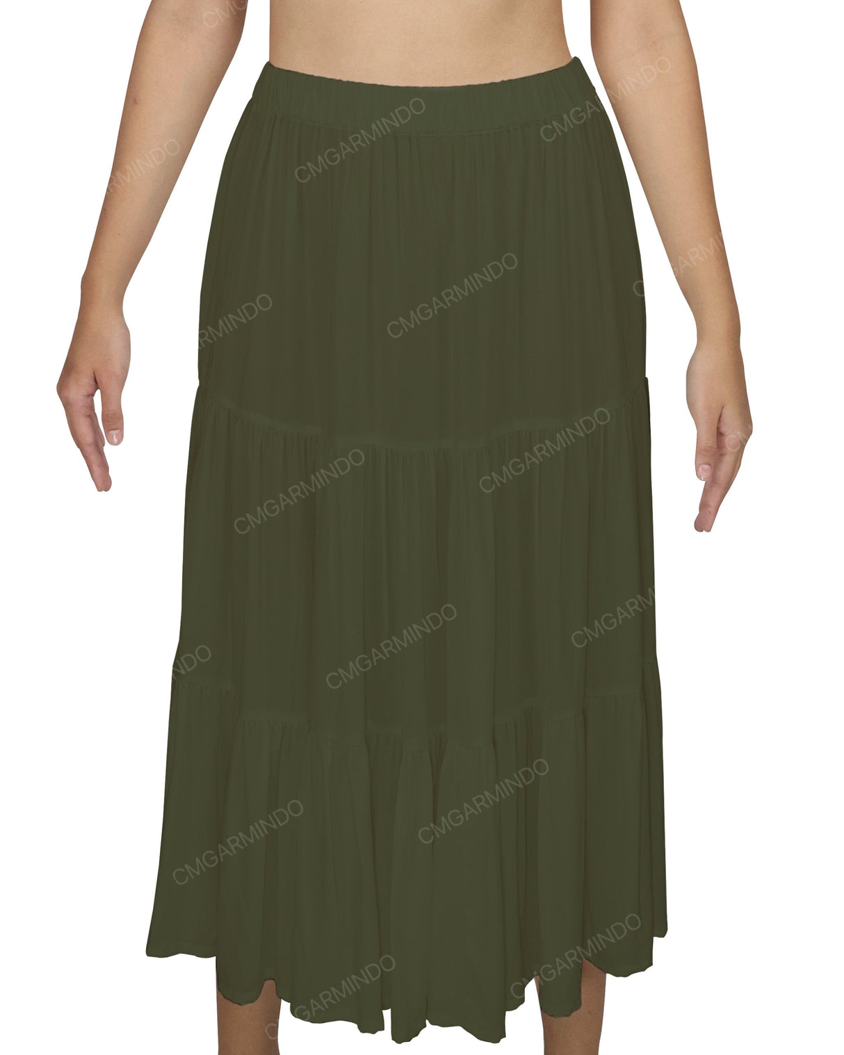 Midi Tiered Skirt