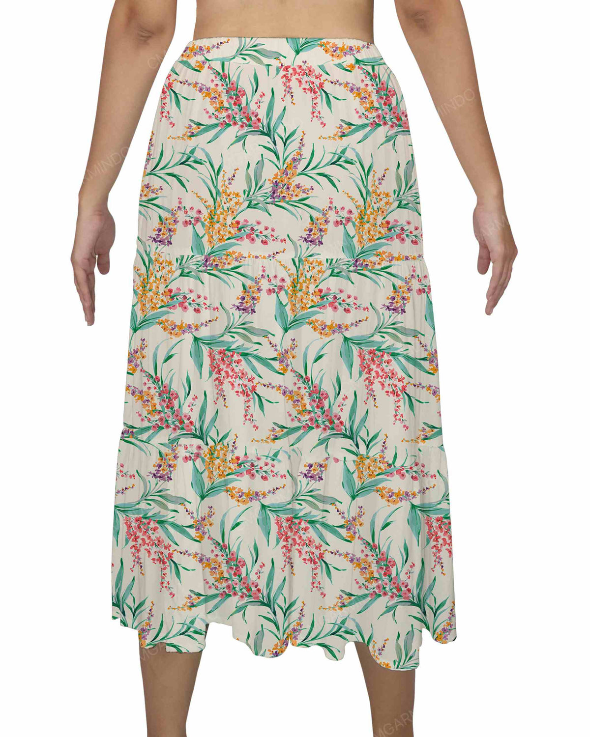 Midi Tiered Skirt