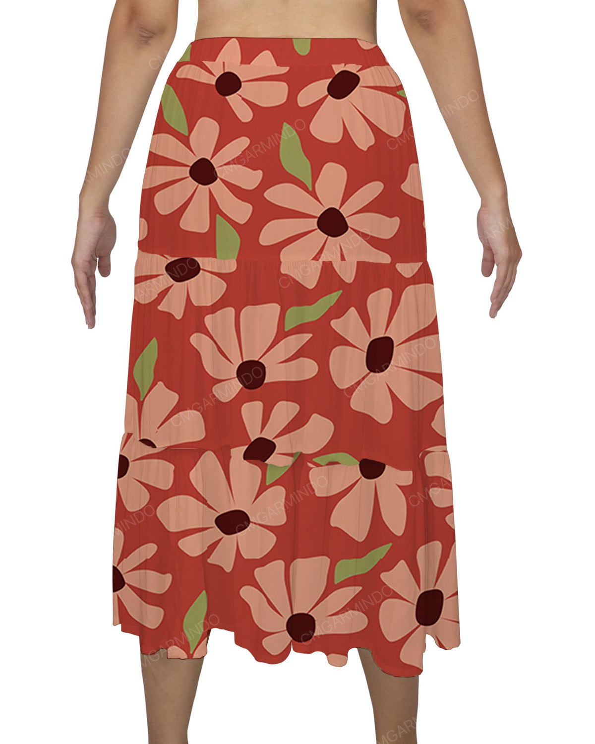 Midi Tiered Skirt