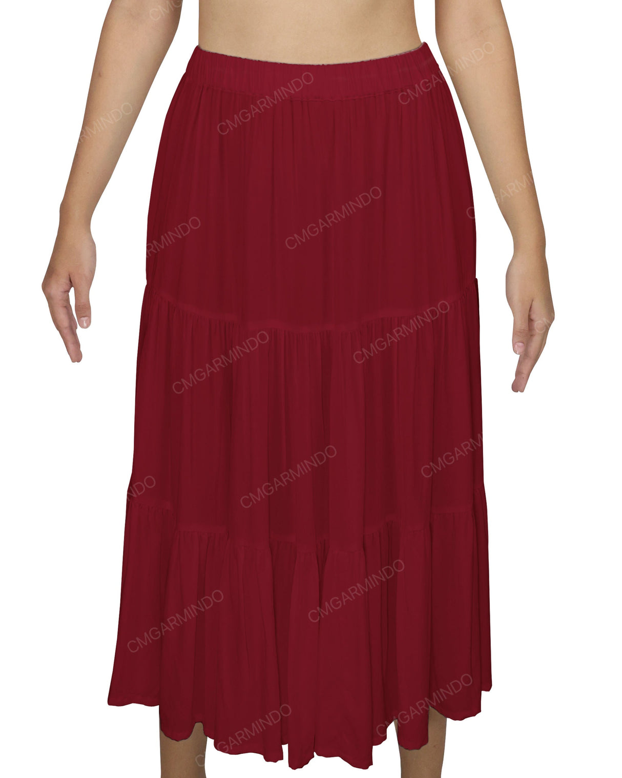 Midi Tiered Skirt