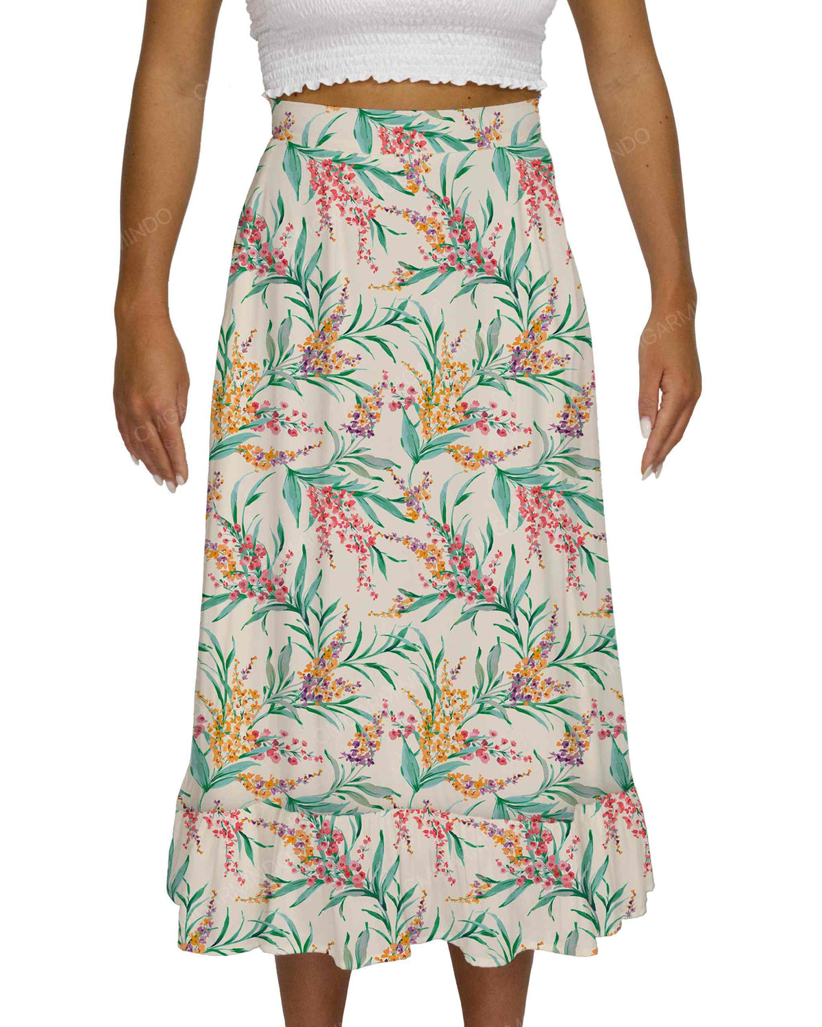 Midi Side Slit Skirt