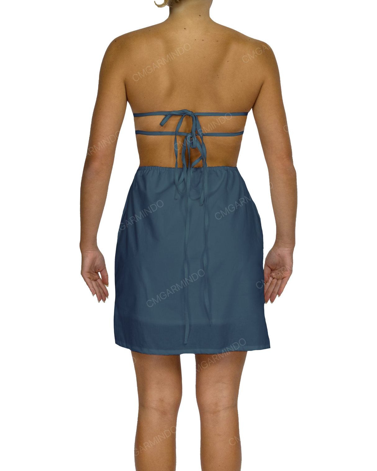 Cut Out Tie Back Mini Dress