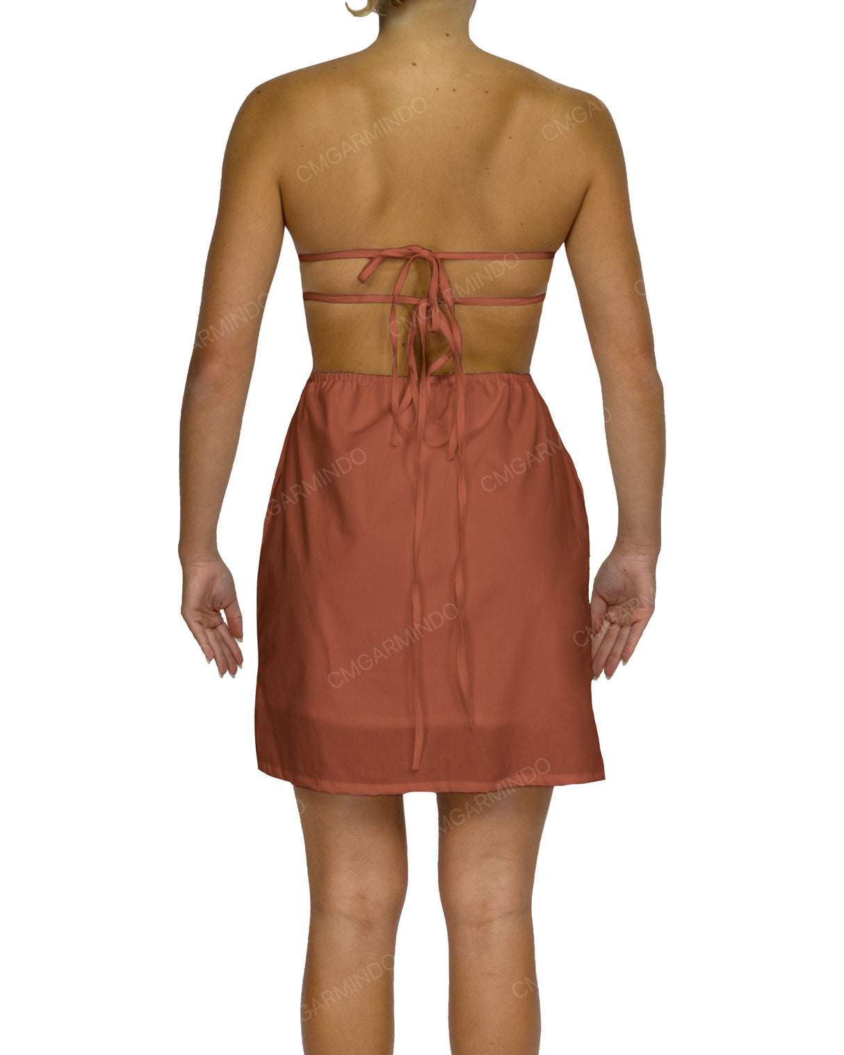 Cut Out Tie Back Mini Dress