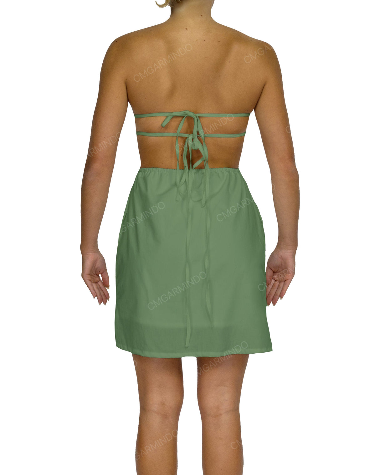 Cut Out Tie Back Mini Dress